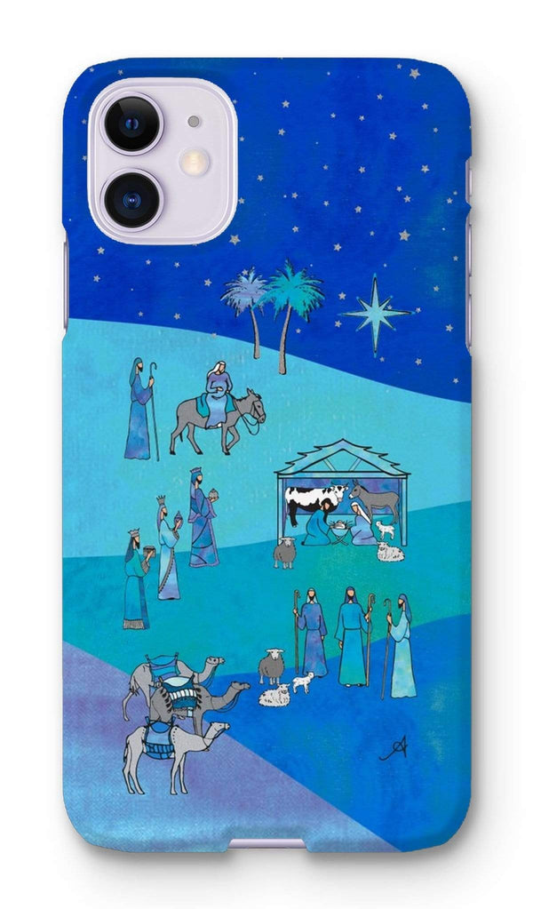 Phone & Tablet Cases iPhone 11 / Snap / Gloss Bethlehem Blue Silk Amanya Design Phone Case Prodigi