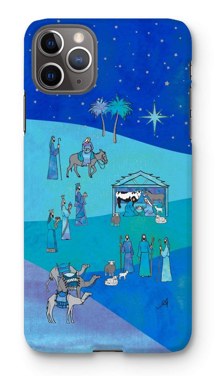Phone & Tablet Cases iPhone 11 Pro Max / Snap / Gloss Bethlehem Blue Silk Amanya Design Phone Case Prodigi