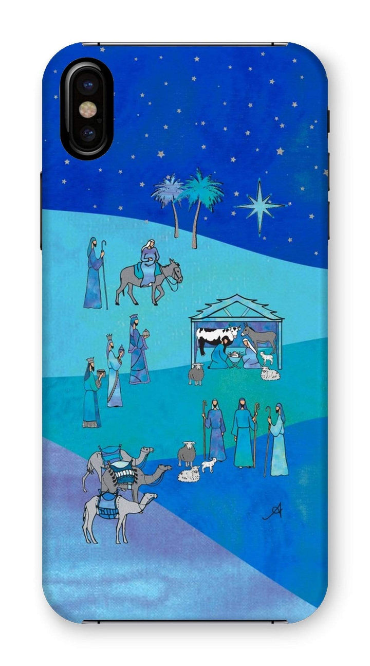 Phone & Tablet Cases iPhone XS / Snap / Gloss Bethlehem Blue Silk Amanya Design Phone Case Prodigi