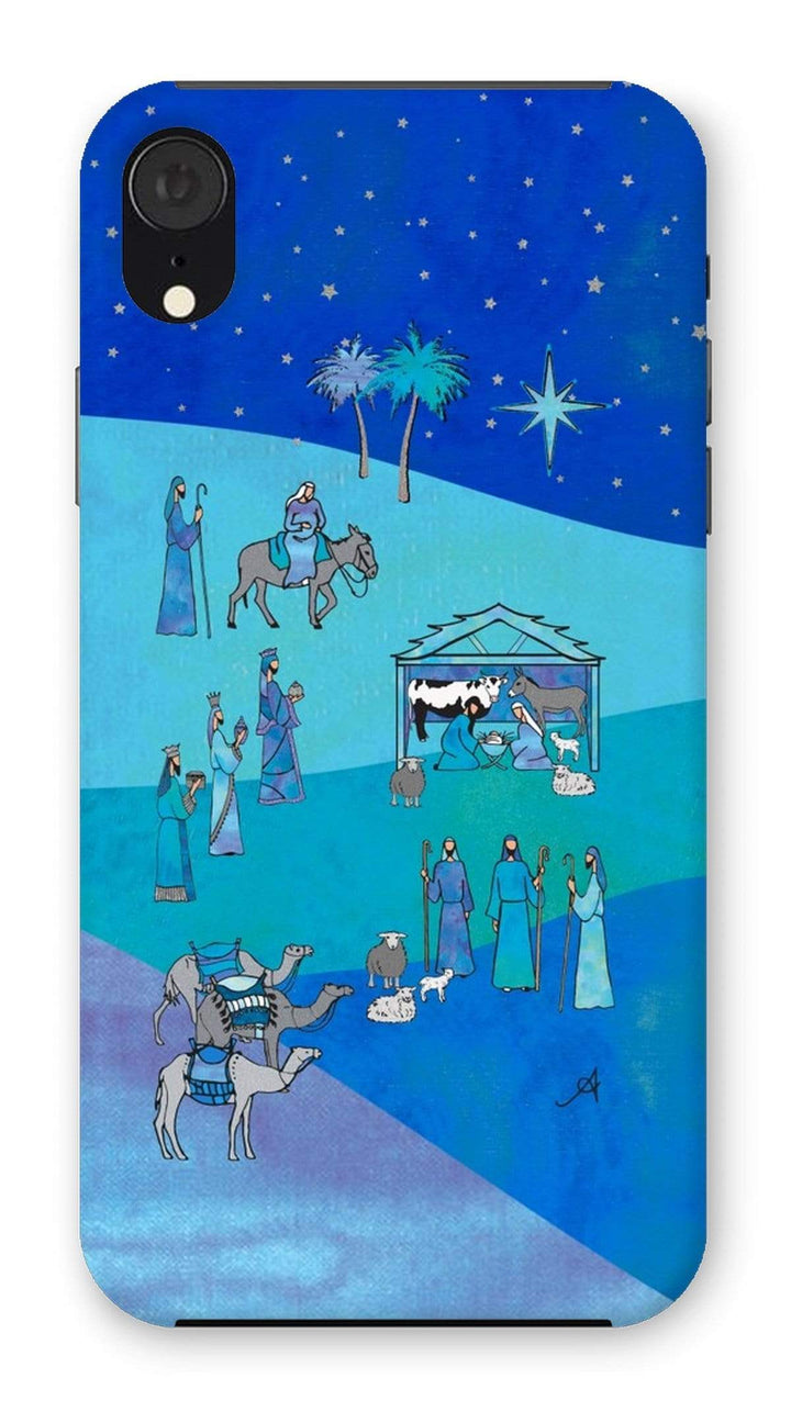 Phone & Tablet Cases iPhone XR / Snap / Gloss Bethlehem Blue Silk Amanya Design Phone Case Prodigi