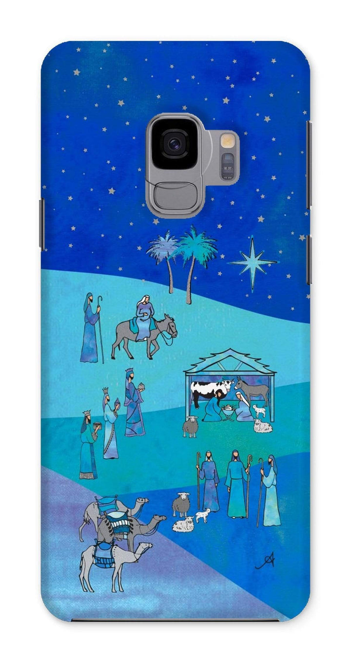 Phone & Tablet Cases Samsung Galaxy S9 / Snap / Gloss Bethlehem Blue Silk Amanya Design Phone Case Prodigi