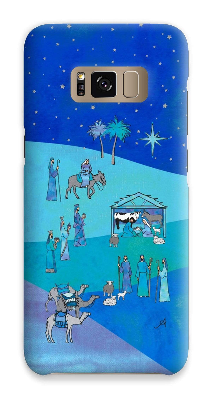 Phone & Tablet Cases Samsung S8 / Snap / Gloss Bethlehem Blue Silk Amanya Design Phone Case Prodigi