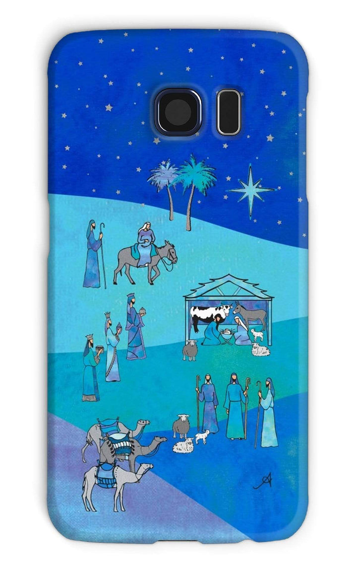 Phone & Tablet Cases Galaxy S6 / Snap / Gloss Bethlehem Blue Silk Amanya Design Phone Case Prodigi