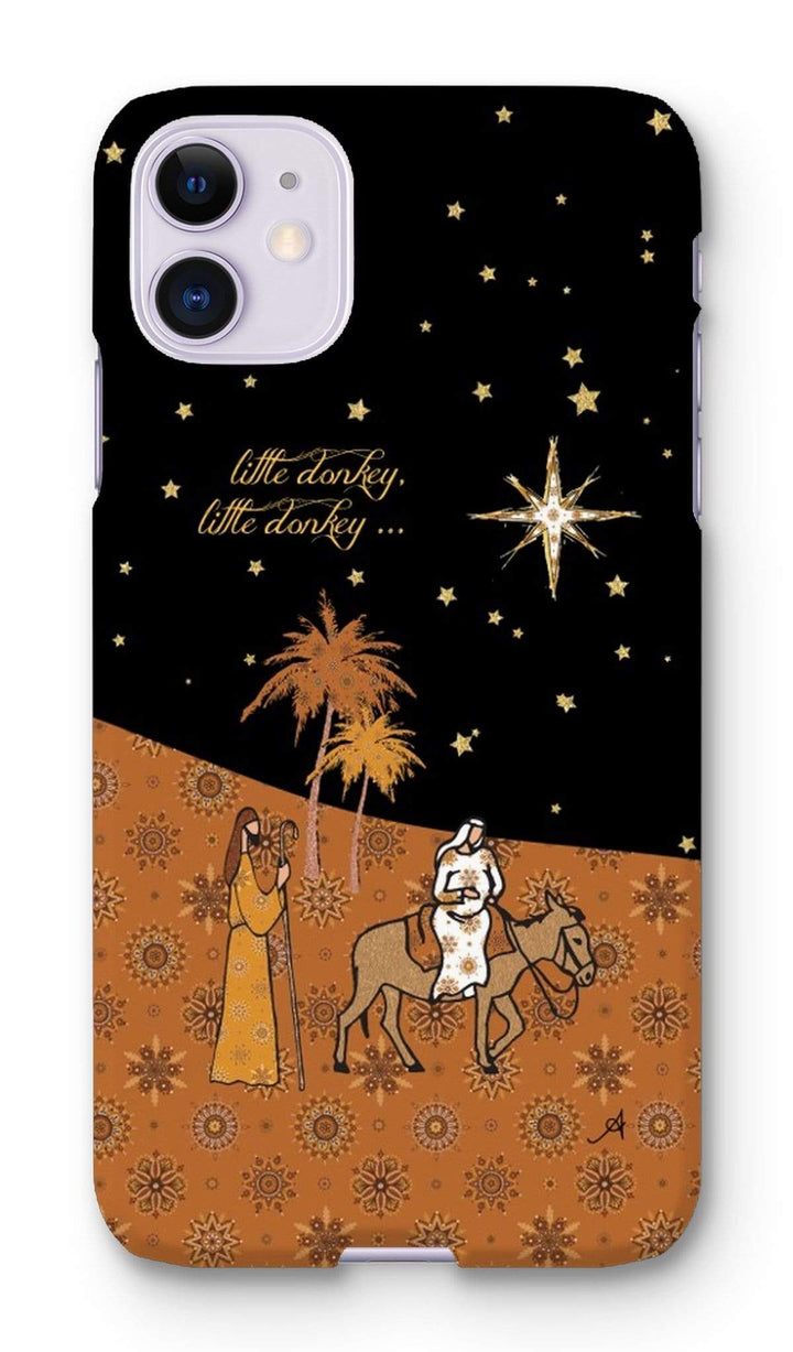 Phone & Tablet Cases iPhone 11 / Snap / Gloss Nativity Metallics Donkey Amanya Design Phone Case Prodigi