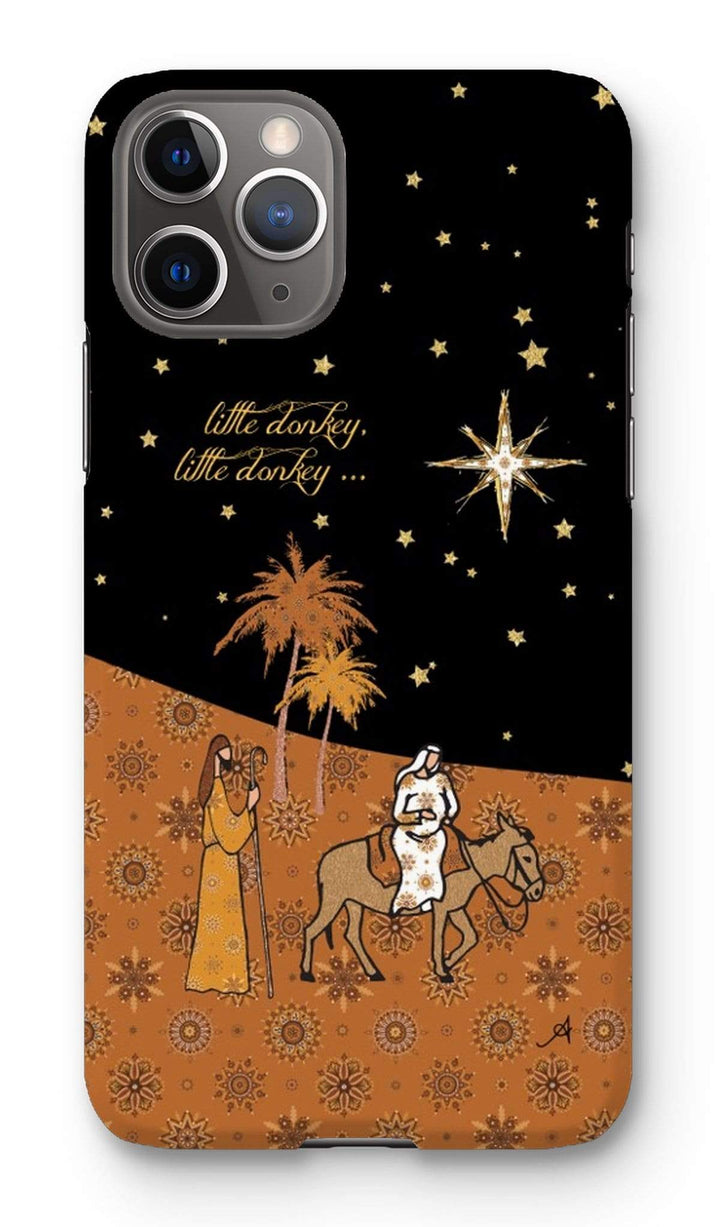Phone & Tablet Cases iPhone 11 Pro / Snap / Gloss Nativity Metallics Donkey Amanya Design Phone Case Prodigi