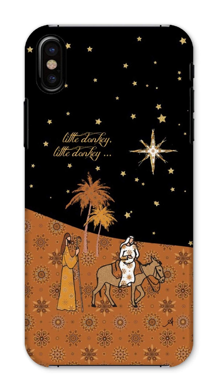 Phone & Tablet Cases iPhone X / Snap / Gloss Nativity Metallics Donkey Amanya Design Phone Case Prodigi