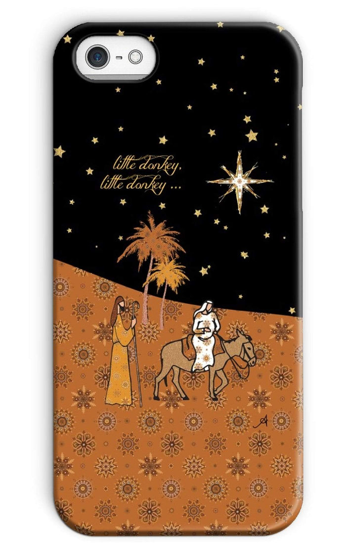 Phone & Tablet Cases iPhone 5/5s / Snap / Gloss Nativity Metallics Donkey Amanya Design Phone Case Prodigi