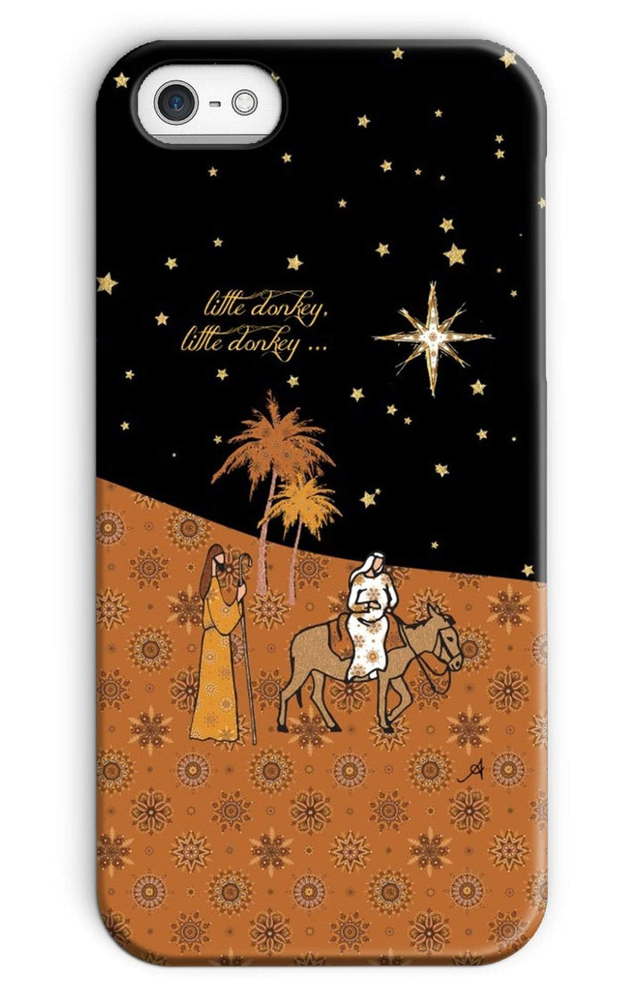 Phone & Tablet Cases iPhone SE / Snap / Gloss Nativity Metallics Donkey Amanya Design Phone Case Prodigi