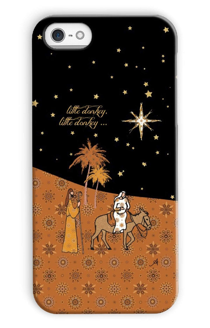 Phone & Tablet Cases iPhone 5c / Snap / Gloss Nativity Metallics Donkey Amanya Design Phone Case Prodigi