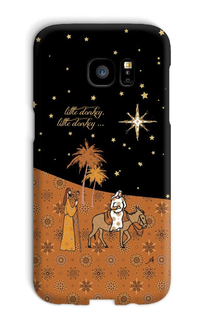 Phone & Tablet Cases Galaxy S7 Edge / Snap / Gloss Nativity Metallics Donkey Amanya Design Phone Case Prodigi