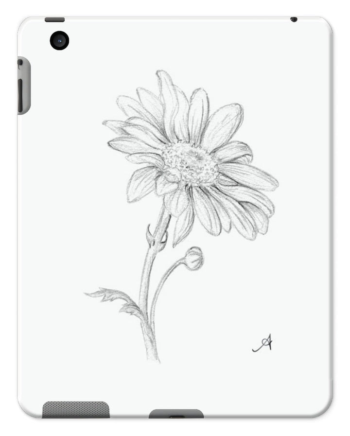 Phone & Tablet Cases iPad 2/3/4 / Gloss Pencil Daisy Single White Amanya Design Tablet Cases Prodigi
