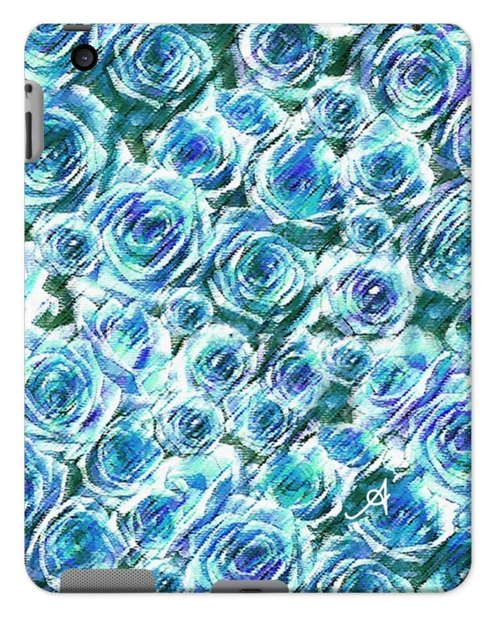 Phone & Tablet Cases iPad 2/3/4 / Gloss Textured Roses Blue Amanya Design Tablet Cases Prodigi