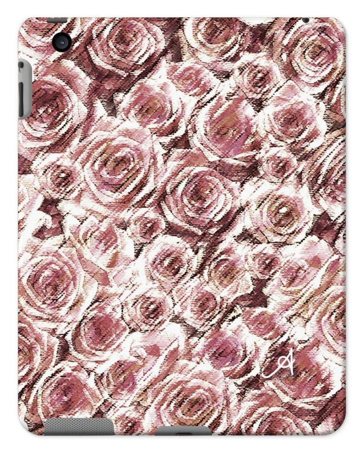 Phone & Tablet Cases iPad 2/3/4 / Gloss Textured Roses Dusky Pink Amanya Design Tablet Cases Prodigi