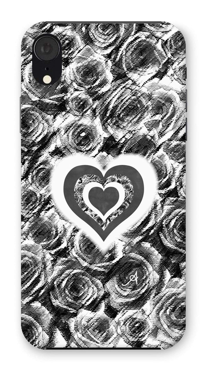 Phone & Tablet Cases iPhone XR / Snap / Gloss Textured Roses Love & Background Black Amanya Design Phone Case Prodigi