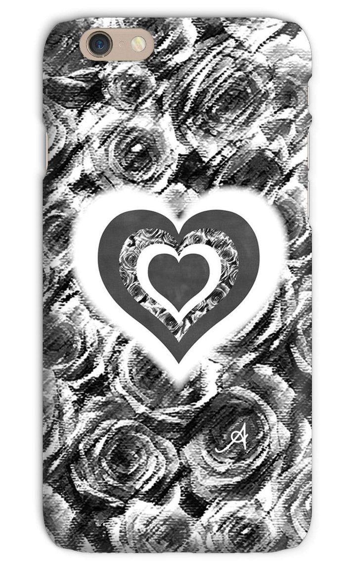 Phone & Tablet Cases iPhone 6s / Snap / Gloss Textured Roses Love & Background Black Amanya Design Phone Case Prodigi