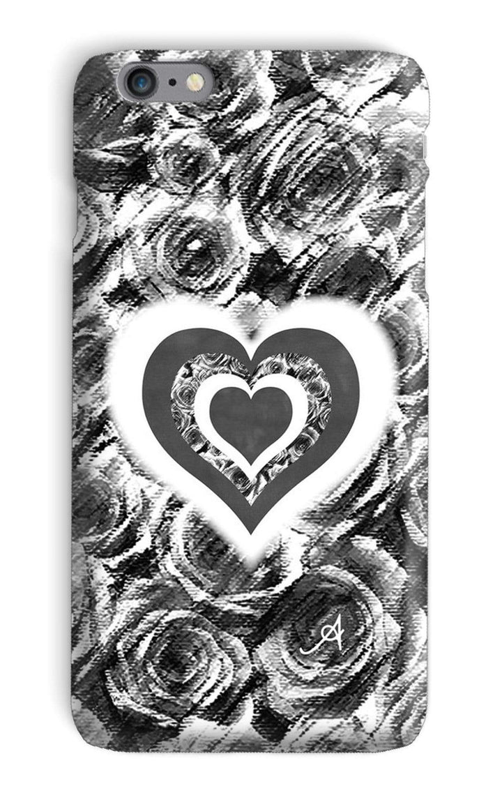 Phone & Tablet Cases iPhone 6 Plus / Snap / Gloss Textured Roses Love & Background Black Amanya Design Phone Case Prodigi