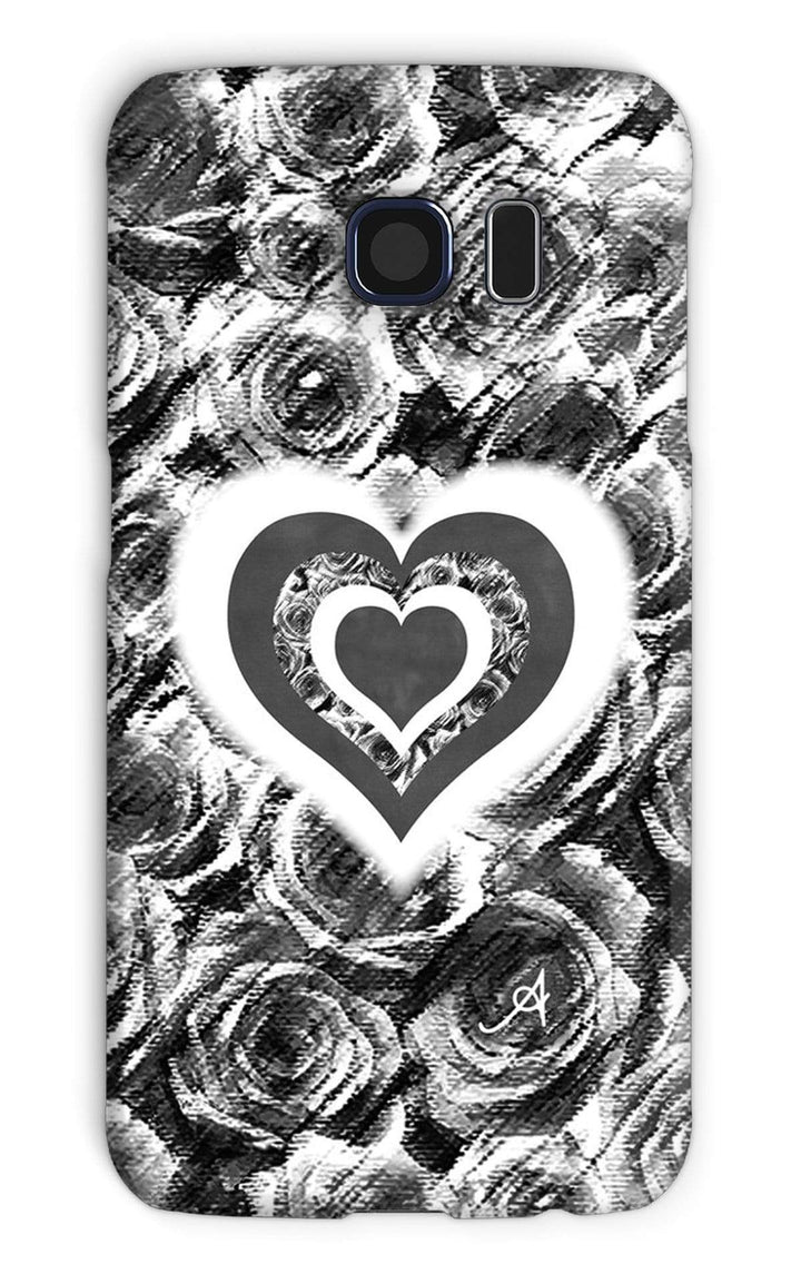 Phone & Tablet Cases Galaxy S6 / Snap / Gloss Textured Roses Love & Background Black Amanya Design Phone Case Prodigi