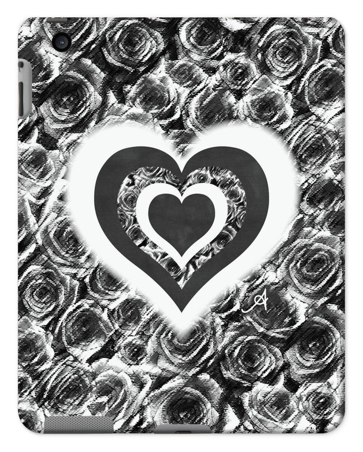 Phone & Tablet Cases iPad 2/3/4 / Gloss Textured Roses Love & Background Black Amanya Design Tablet Cases Prodigi