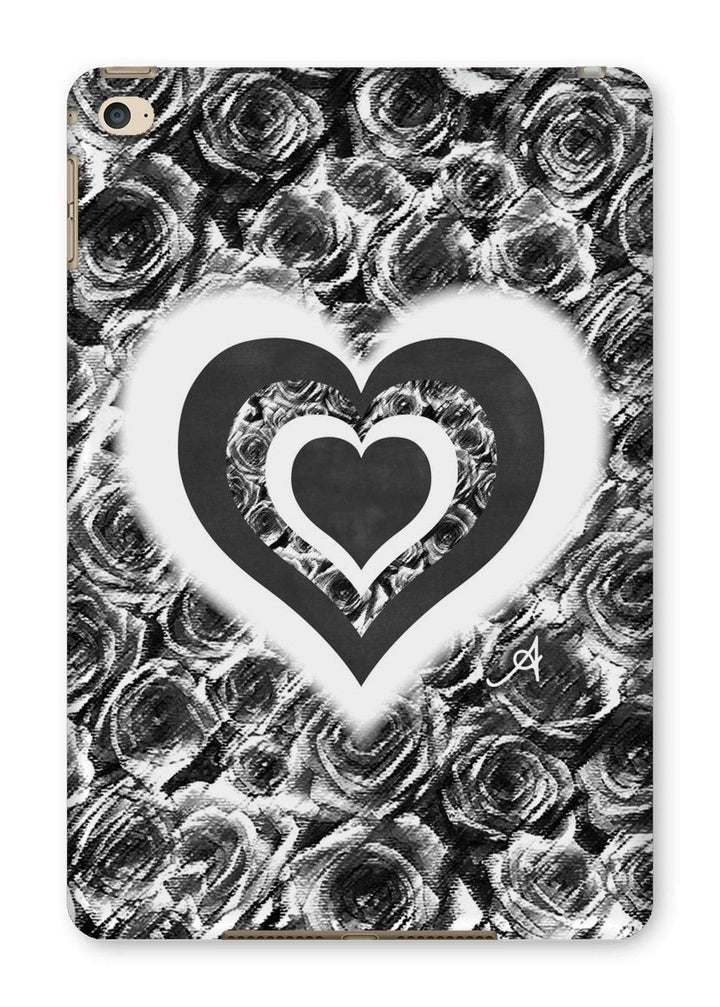 Phone & Tablet Cases iPad Mini 4 / Gloss Textured Roses Love & Background Black Amanya Design Tablet Cases Prodigi