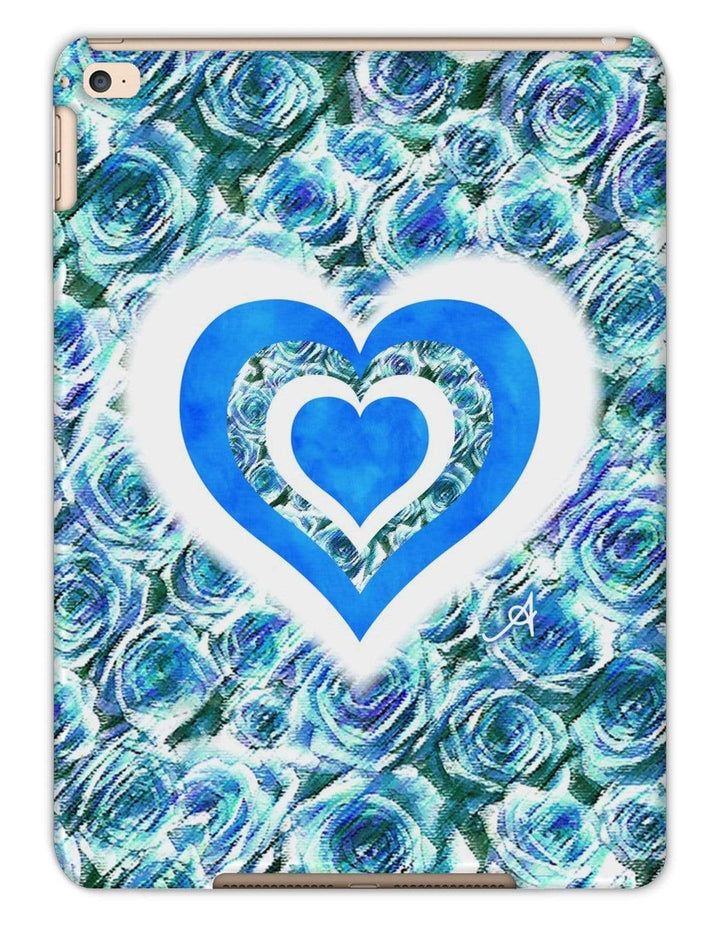 Phone & Tablet Cases iPad Air 2 / Matte Textured Roses Love & Background Blue Amanya Design Tablet Cases Prodigi