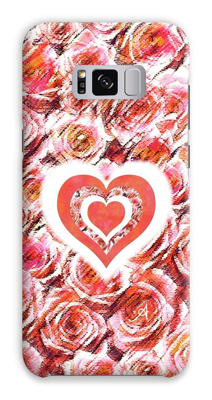 Phone & Tablet Cases Samsung S8 Plus / Snap / Gloss Textured Roses Love & Background Coral Amanya Design Phone Case Prodigi