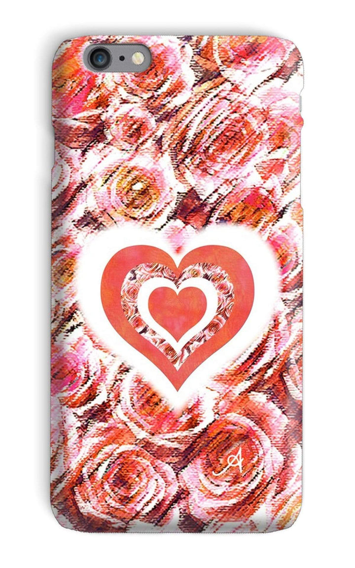 Phone & Tablet Cases iPhone 6s Plus / Snap / Gloss Textured Roses Love & Background Coral Amanya Design Phone Case Prodigi