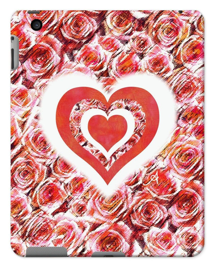 Phone & Tablet Cases iPad 2/3/4 / Gloss Textured Roses Love & Background Coral Amanya Design Tablet Cases Prodigi