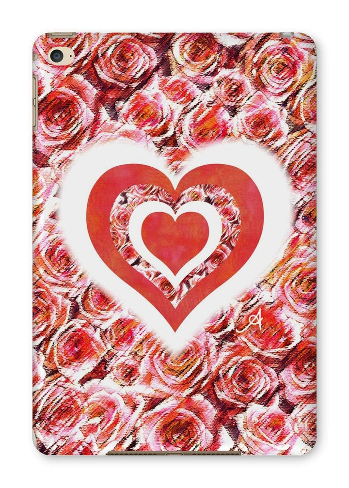 Phone & Tablet Cases iPad Mini 4 / Gloss Textured Roses Love & Background Coral Amanya Design Tablet Cases Prodigi