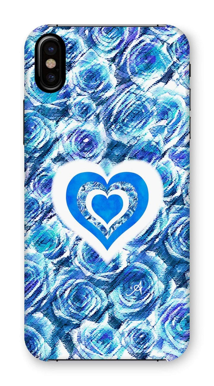 Phone & Tablet Cases iPhone XS / Snap / Gloss Textured Roses Love & Background Cornflower Amanya Design Phone Case Prodigi