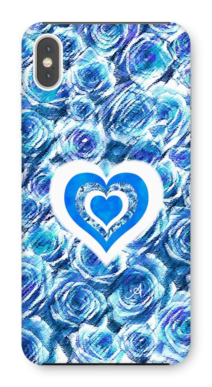Phone & Tablet Cases iPhone XS Max / Snap / Gloss Textured Roses Love & Background Cornflower Amanya Design Phone Case Prodigi