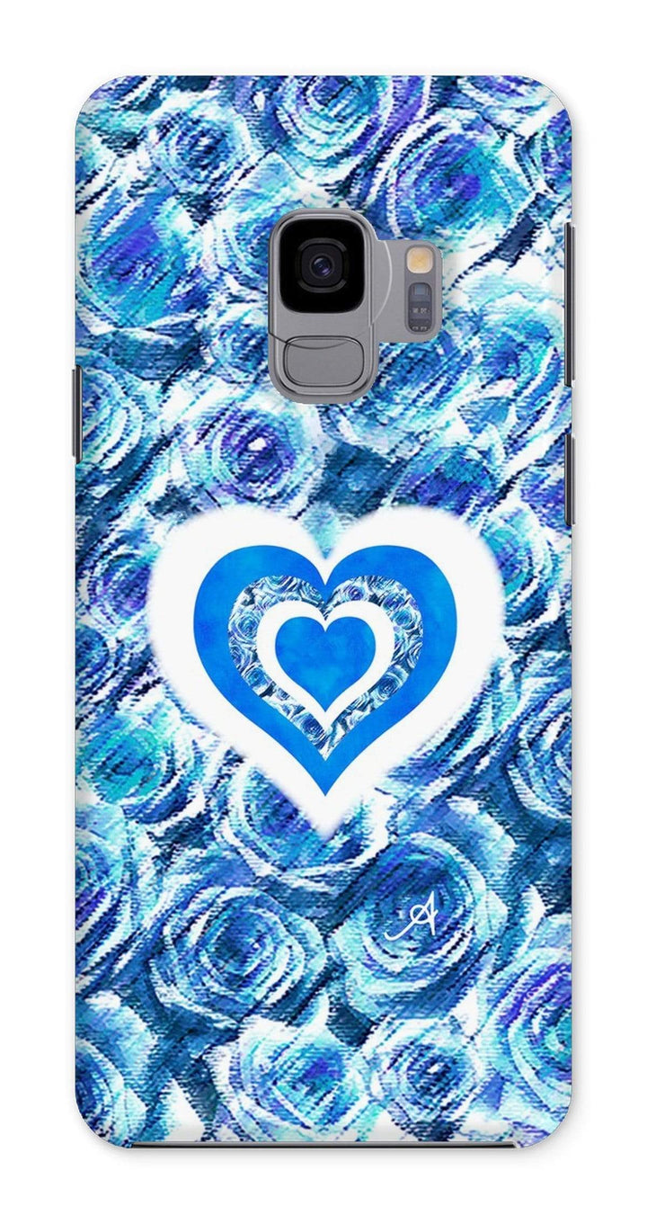 Phone & Tablet Cases Samsung Galaxy S9 / Snap / Gloss Textured Roses Love & Background Cornflower Amanya Design Phone Case Prodigi