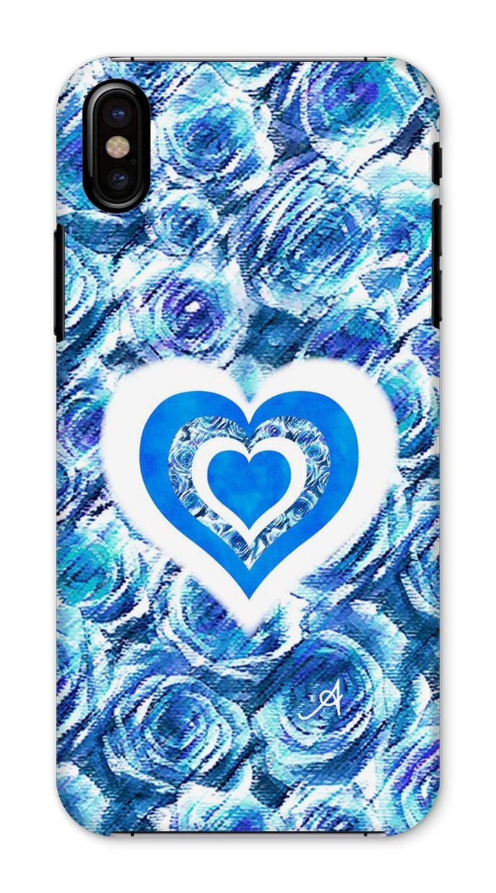 Phone & Tablet Cases iPhone X / Snap / Gloss Textured Roses Love & Background Cornflower Amanya Design Phone Case Prodigi