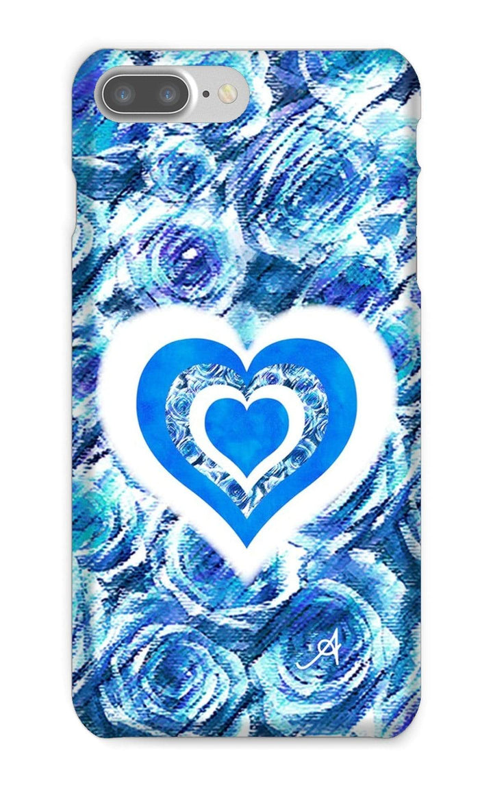 Phone & Tablet Cases iPhone 8 Plus / Snap / Gloss Textured Roses Love & Background Cornflower Amanya Design Phone Case Prodigi