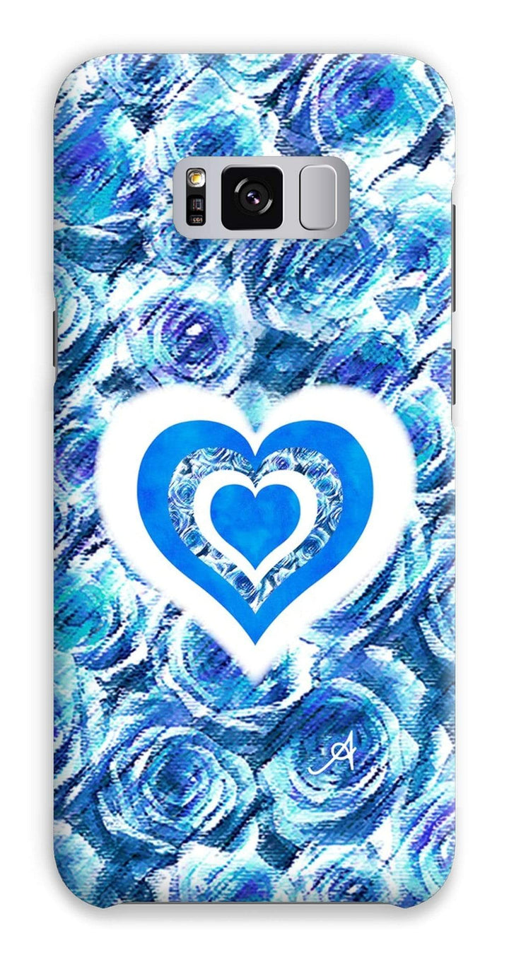 Phone & Tablet Cases Samsung S8 Plus / Snap / Gloss Textured Roses Love & Background Cornflower Amanya Design Phone Case Prodigi