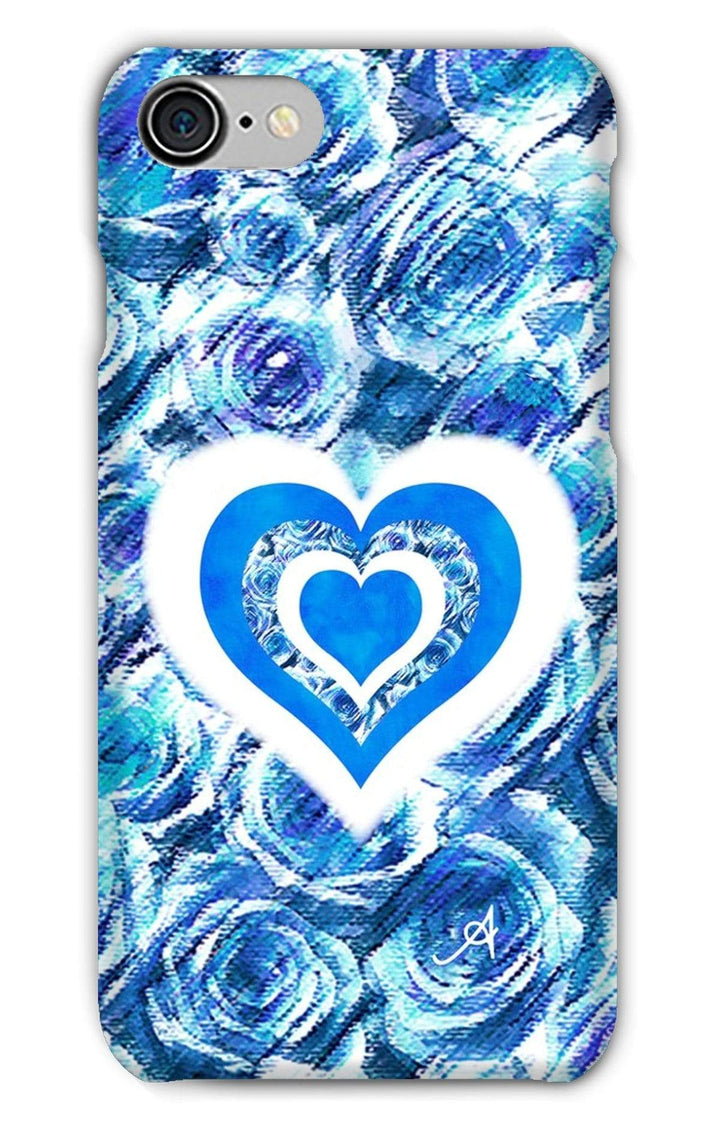 Phone & Tablet Cases iPhone 7 / Snap / Gloss Textured Roses Love & Background Cornflower Amanya Design Phone Case Prodigi