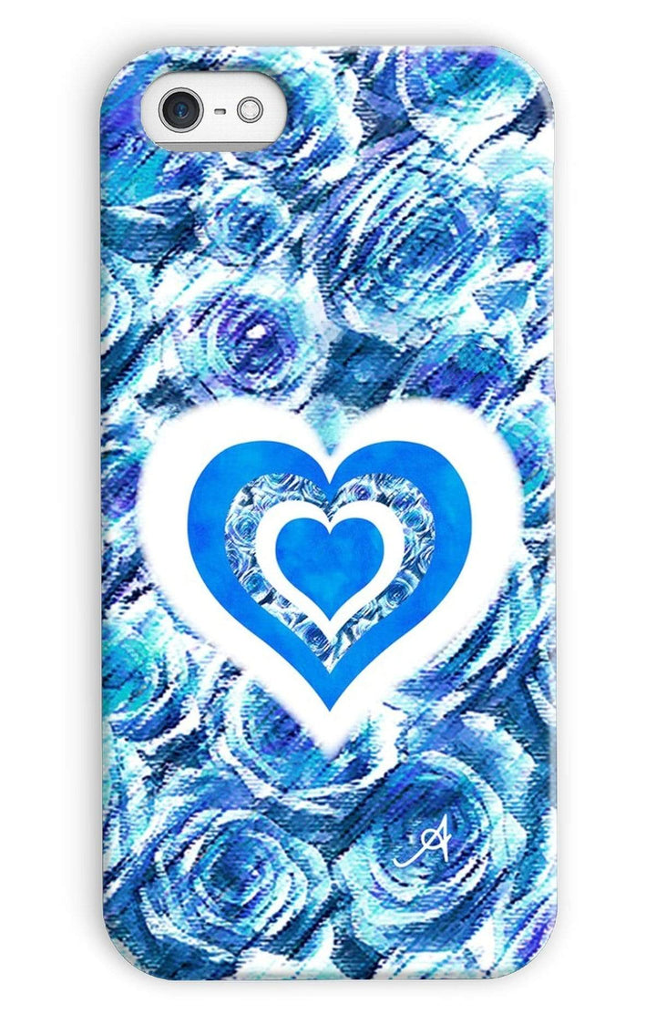 Phone & Tablet Cases iPhone 5c / Snap / Gloss Textured Roses Love & Background Cornflower Amanya Design Phone Case Prodigi