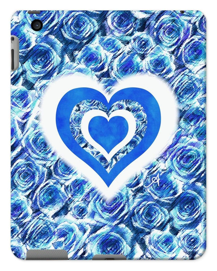 Phone & Tablet Cases iPad 2/3/4 / Gloss Textured Roses Love & Background Cornflower Amanya Design Tablet Cases Prodigi