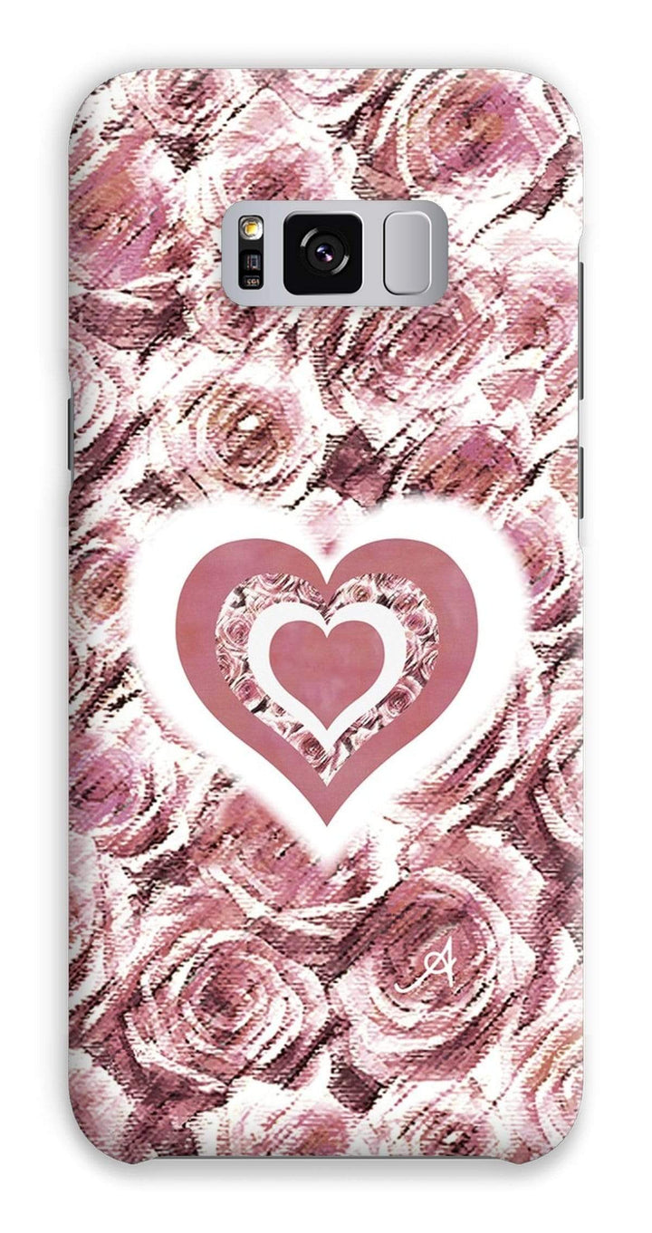 Phone & Tablet Cases Samsung S8 Plus / Snap / Gloss Textured Roses Love & Background Dusky Pink Amanya Design Phone Case Prodigi