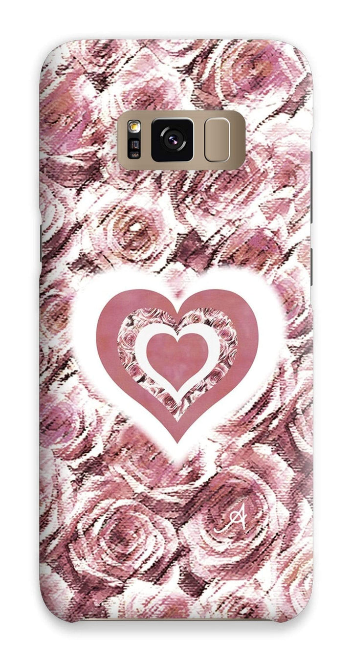 Phone & Tablet Cases Samsung S8 / Snap / Gloss Textured Roses Love & Background Dusky Pink Amanya Design Phone Case Prodigi