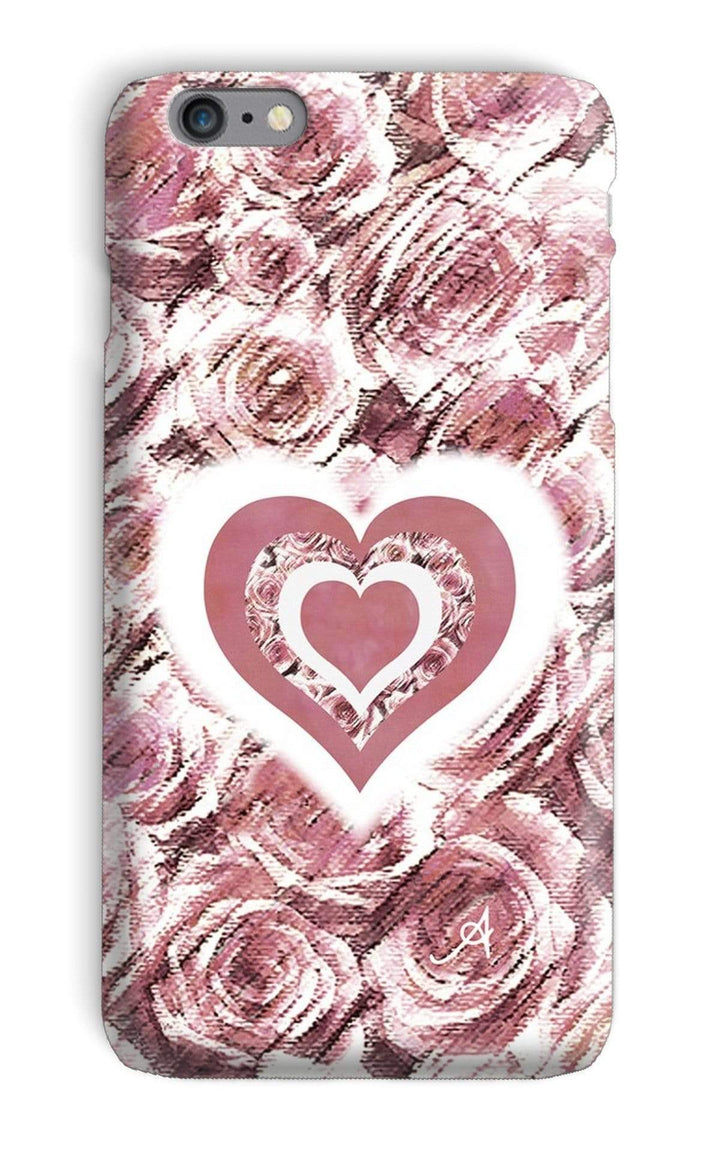 Phone & Tablet Cases iPhone 6 Plus / Snap / Gloss Textured Roses Love & Background Dusky Pink Amanya Design Phone Case Prodigi