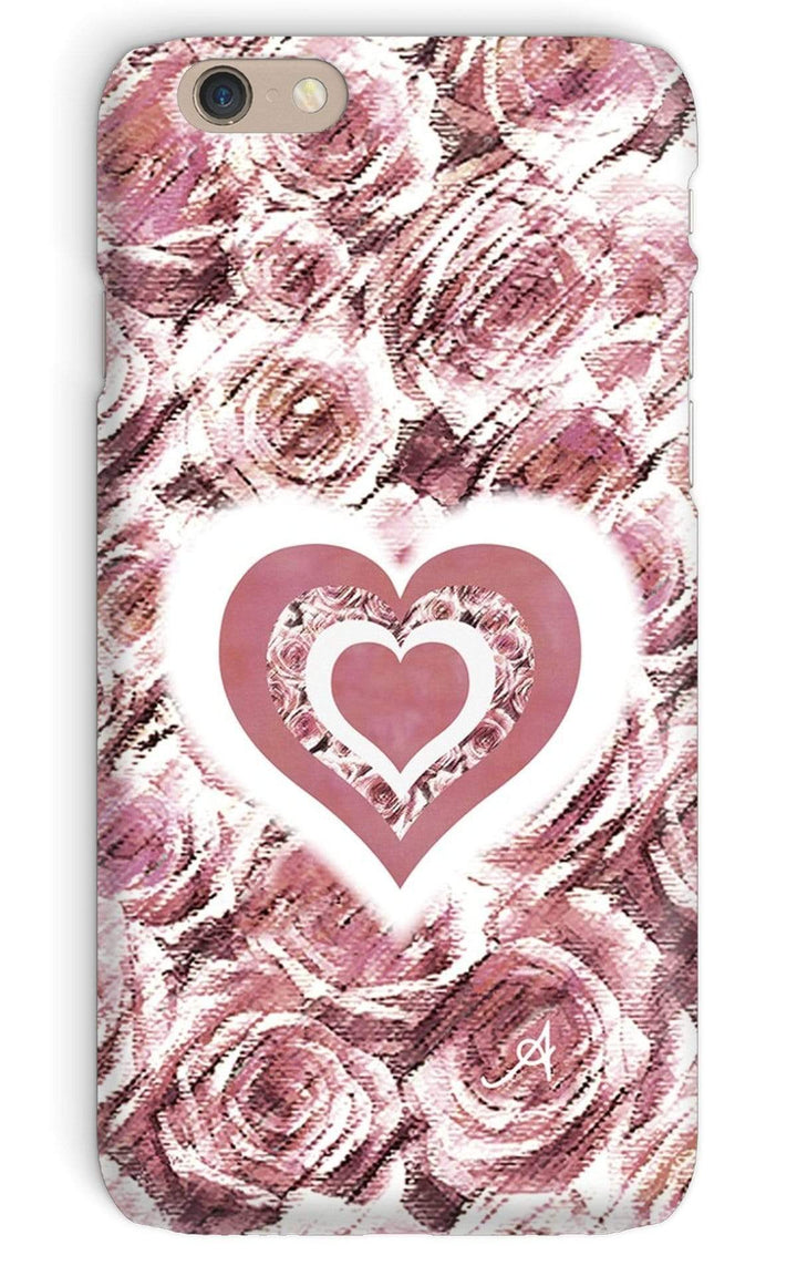Phone & Tablet Cases iPhone 6 / Snap / Gloss Textured Roses Love & Background Dusky Pink Amanya Design Phone Case Prodigi
