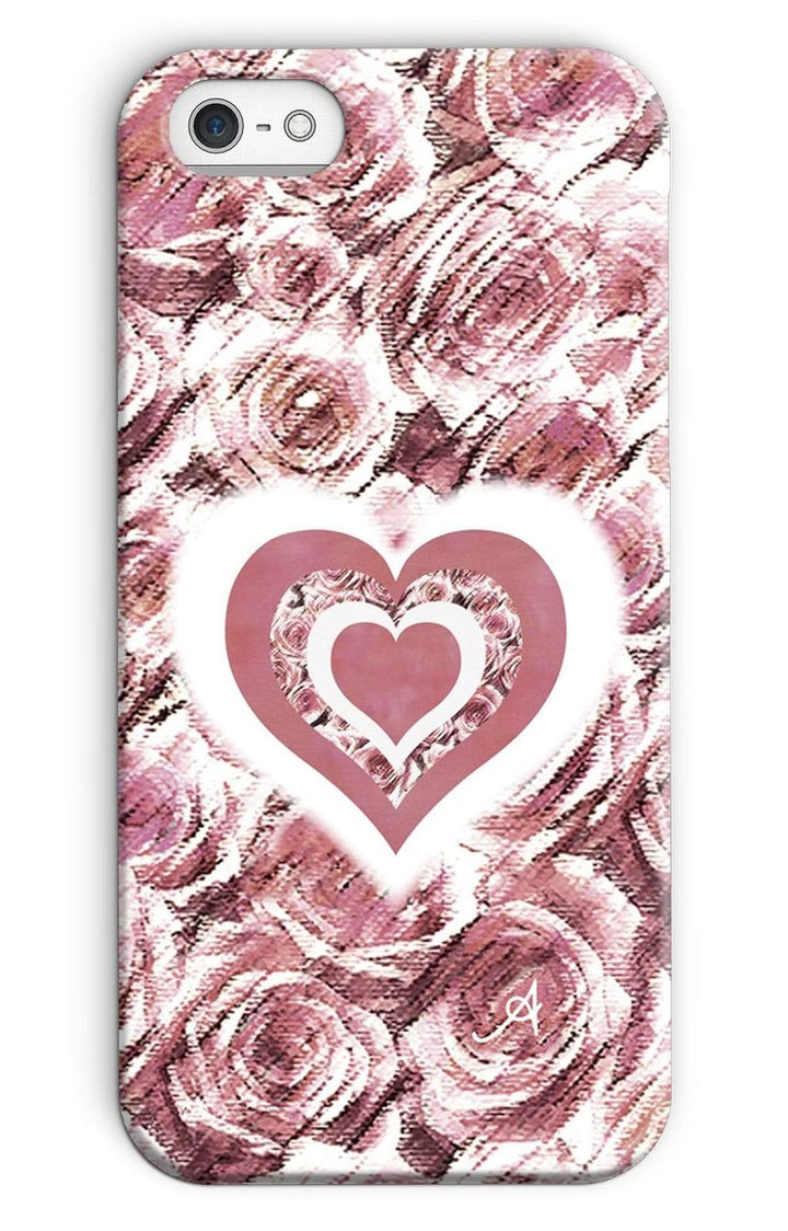Phone & Tablet Cases iPhone 5/5s / Snap / Gloss Textured Roses Love & Background Dusky Pink Amanya Design Phone Case Prodigi