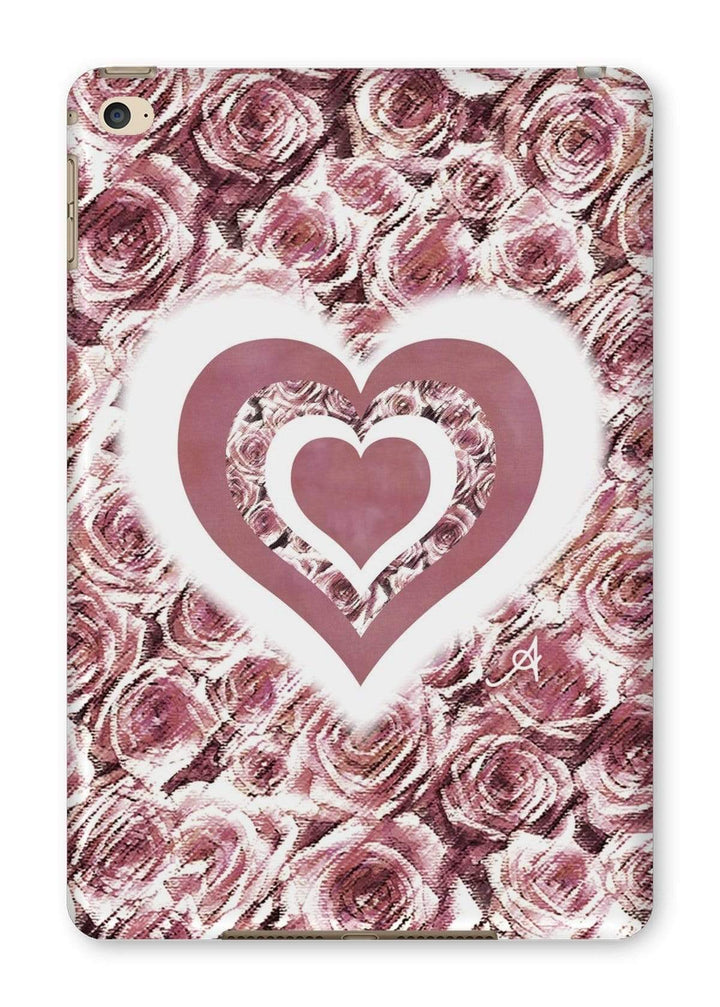 Phone & Tablet Cases iPad Mini 4 / Gloss Textured Roses Love & Background Dusky Pink Amanya Design Tablet Cases Prodigi