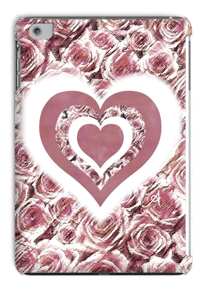 Phone & Tablet Cases iPad Mini 1/2/3 / Gloss Textured Roses Love & Background Dusky Pink Amanya Design Tablet Cases Prodigi