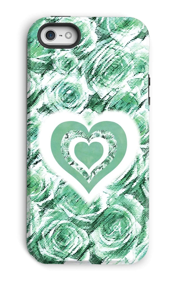 Phone & Tablet Cases iPhone 5/5s / Tough / Matte Textured Roses Love & Background Mint Amanya Design Phone Case Prodigi