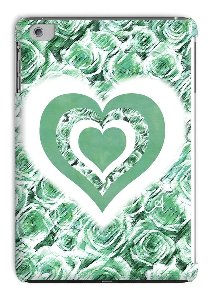 Phone & Tablet Cases iPad Mini 1/2/3 / Gloss Textured Roses Love & Background Mint Amanya Design Tablet Cases Prodigi
