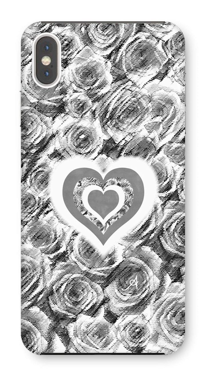 Phone & Tablet Cases iPhone XS Max / Snap / Gloss Textured Roses Love & Background Monochrome Amanya Design Phone Case Prodigi