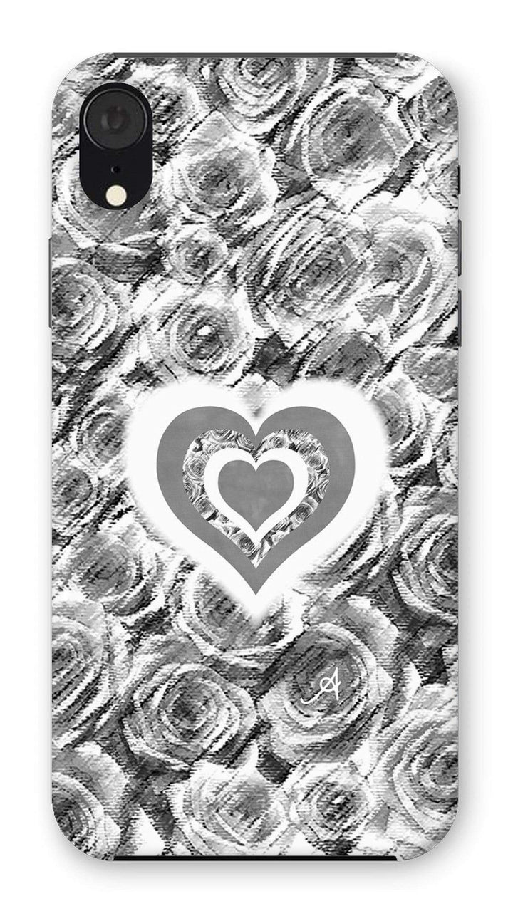 Phone & Tablet Cases iPhone XR / Snap / Gloss Textured Roses Love & Background Monochrome Amanya Design Phone Case Prodigi