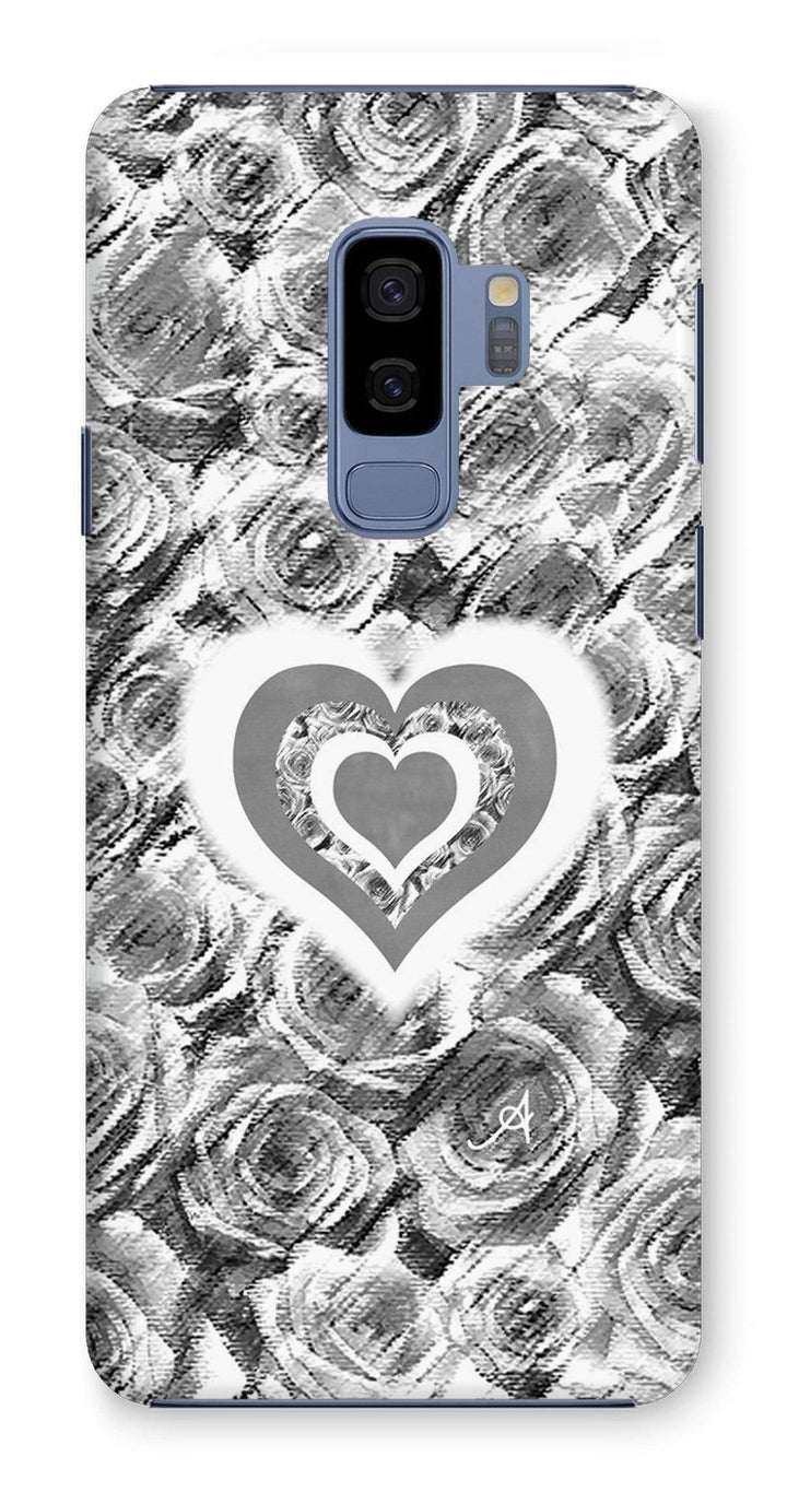 Phone & Tablet Cases Samsung Galaxy S9+ / Snap / Gloss Textured Roses Love & Background Monochrome Amanya Design Phone Case Prodigi