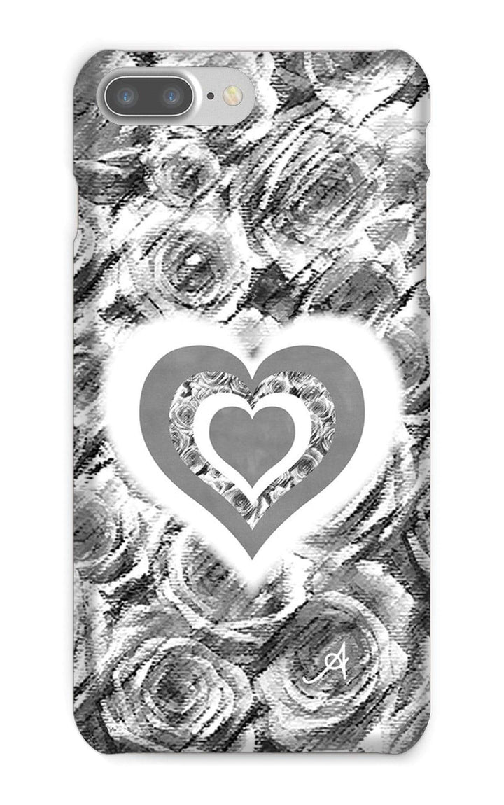 Phone & Tablet Cases iPhone 7 Plus / Snap / Gloss Textured Roses Love & Background Monochrome Amanya Design Phone Case Prodigi